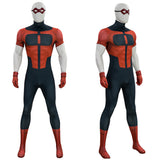 Invincible Cosplay Costume Oliver Grayson Red and Black Bodysuit Jumpsuit Adult Male Halloween Carnival Costume