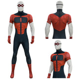 Invincible Cosplay Costume Oliver Grayson Red and Black Bodysuit Jumpsuit Adult Male Halloween Carnival Costume
