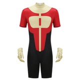 Invincible Cosplay Costume Oliver Grayson Red Jumpsuit Adult Male Halloween Carnival Costume