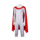 Invincible Cosplay Costume Oliver Grayson White Jumpsuit with Cloak Adult Male Halloween Carnival Costume