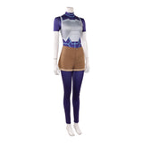 Invincible Cosplay Costume Tech Jacket Blue Outfit Adult Female Halloween Carnival Costume