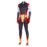 Invincible Cosplay Costume Thokk Battle Beast Black Jumpsuit Adult Male Halloween Carnival Costume