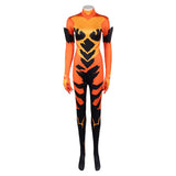 Invincible Cosplay Costume Volcanikka Orange Jumpsuit Adult Female Halloween Carnival Costume