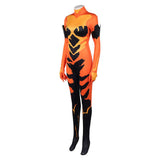 Invincible Cosplay Costume Volcanikka Orange Jumpsuit Adult Female Halloween Carnival Costume