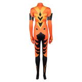 Invincible Cosplay Costume Volcanikka Orange Jumpsuit Adult Female Halloween Carnival Costume
