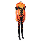 Invincible Cosplay Costume Volcanikka Orange Jumpsuit Adult Female Halloween Carnival Costume