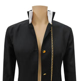 Jotaro Kujo Cosplay Costume Black Outfit Adult Male Halloween Carnival Costume