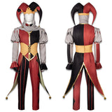 Kingdom of Marionettes Cosplay Costume Jestyn Red Clown Suit Adult Male Halloween Carnival Costume