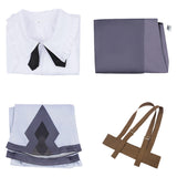Kunon the Sorcerer Can See Cosplay Costume Kunon Gurion Gray Outfit Adult Female Halloween Carnival Costume