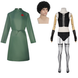 The Rocky Horror Picture Show Cosplay Costume Dr. Frank-N-Furter Green Coat Adult Male Halloween Carnival Costume