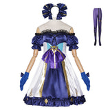 LABUBU Cosplay Costume Women Purple Lolita Dress Adult Female Halloween Carnival Costume