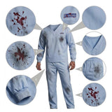 Lanterns Cosplay Costume Technician Gray Outfit Adult Male Halloween Carnival Costume