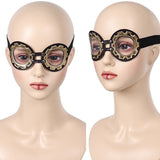 Arcane 2 League of Legends Vi Eye Mask Adult Unisex Black Golden Blindfold Halloween Carnival Costume Accessories