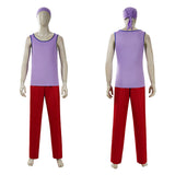 Live-Action Usopp Cosplay Costume Purple Outfit Adult Male Halloween Carnival Costume