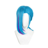 Arcane 2 League of Legends LoL Jinx Cosplay Wig Heat Adult Unisex Blue Resistant Synthetic Hair Carnival Halloween Party Props