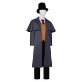 Lord of Mysteries Cosplay Costume Klein Moretti Blue Trench Coat Set Adult Male Halloween Carnival Costume