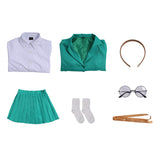 Magic Knight Rayearth Cosplay Costume Fuu Hououji Green Outfit Adult Female Halloween Carnival Costume