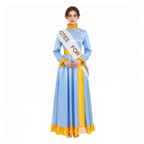 Mary Poppins Cosplay Costume Blue Outfit Adult Female Halloween Carnival Costume
