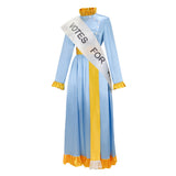 Mary Poppins Cosplay Costume Blue Outfit Adult Female Halloween Carnival Costume