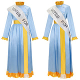 Mary Poppins Cosplay Costume Blue Outfit Adult Female Halloween Carnival Costume