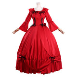 May I Ask for One Final Thing Cosplay Costume Scarlet El Vandimion Red Dress Cosplay Adult Female Halloween Carnival Costume