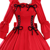 May I Ask for One Final Thing Cosplay Costume Scarlet El Vandimion Red Dress Cosplay Adult Female Halloween Carnival Costume