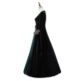 Medieval Renaissance Aristocratic Woman Black and Green Dress Adult Female Halloween Carnival Costume