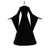 Medieval Renaissance Aristocratic Woman Black and Green Dress Adult Female Halloween Carnival Costume