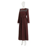 Medieval Renaissance Grassland Colony Brown Countryside Maid Dress Adult Female Halloween Carnival Costume