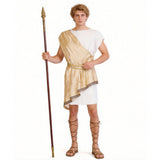 Medieval Renaissance Roman Soldier Yellow Outfit Adult Male Halloween Carnival Costume