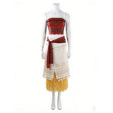 Moana Cosplay Costume Moana Women Red Tribal Outfit Adult Female Halloween Carnival Costume