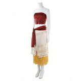 Moana Cosplay Costume Moana Women Red Tribal Outfit Adult Female Halloween Carnival Costume