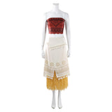 Moana Cosplay Costume Moana Women Red Tribal Outfit Adult Female Halloween Carnival Costume
