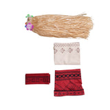 Moana Cosplay Costume Red Top With Grass Skirt Adult Female Halloween Carnival Costume