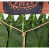 Moana Live-action Cosplay Costume Maui Brown Jumpsuit with Grass Skirt Adult Male Halloween Carnival Costume