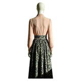 Monster The Lizzie Borden Story Cosplay Costume Lizzie Pink Top with Green Printed Skirt Adult Female Halloween Carnival Costume