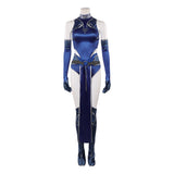 Mortal Kombat 1 Cosplay Costume Kitana Blue Outfit Adult Female Halloween Carnival Costume