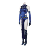 Mortal Kombat 1 Cosplay Costume Kitana Blue Outfit Adult Female Halloween Carnival Costume