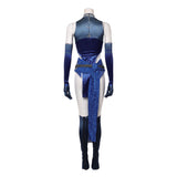 Mortal Kombat 1 Cosplay Costume Kitana Blue Outfit Adult Female Halloween Carnival Costume