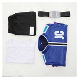 Mortal Kombat 2 Cosplay Costume Johnny Cage Blue Outfit Adult Male Halloween Carnival Costume