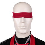 Mortal Kombat 2 Cosplay Costume Kenshi Takahashi Red Leather Outfit Adult Male Halloween Carnival Costume