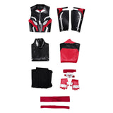 Mortal Kombat 2 Cosplay Costume Kenshi Takahashi Red Leather Outfit Adult Male Halloween Carnival Costume
