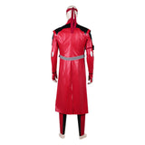 Mortal Kombat 2 Cosplay Costume Kenshi Takahashi Red Leather Outfit Adult Male Halloween Carnival Costume