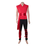 Mortal Kombat 2 Cosplay Costume Liu Kang Red Training Outfit Adult Male Halloween Carnival Costume