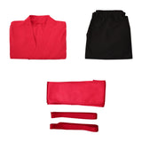 Mortal Kombat 2 Cosplay Costume Liu Kang Red Training Outfit Adult Male Halloween Carnival Costume