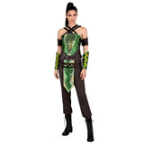 Mortal Kombat Cosplay Costume Jade Green Outfit Adult Female Halloween Carnival Costume