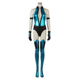 Mortal Kombat Cosplay Costume KITANA Blue Bikini Set Adult Female Halloween Carnival Costume