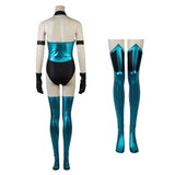 Mortal Kombat Cosplay Costume KITANA Blue Bikini Set Adult Female Halloween Carnival Costume