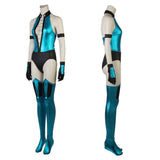 Mortal Kombat Cosplay Costume KITANA Blue Bikini Set Adult Female Halloween Carnival Costume