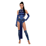 Mortal Kombat Cosplay Costume Kitana Blue Sexy Outfit Adult Female Halloween Carnival Costume